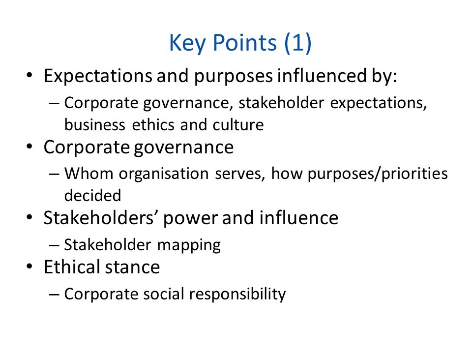 Business ethics and points question